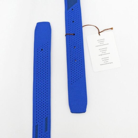 Hermes Knit Belt Sprint M Monochrome H Buckle Blue Black Man